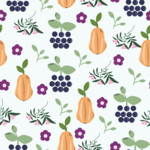 38728: Obst im flachen Stil