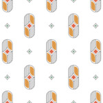 39069: Geometrische Art-Deco-Kapsel