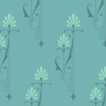 40282: Art Deco Papyrusblumen
