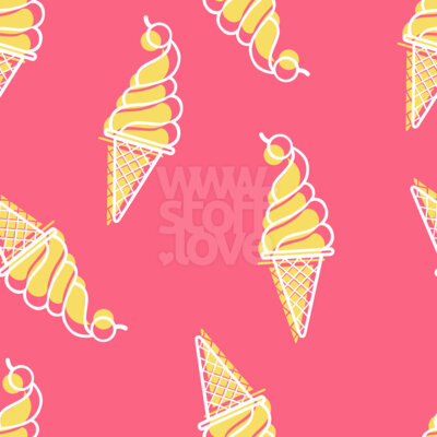 Verlinkte Abbildung des Stoffmusters mit dem   DIY Eis Schultüte 70cm . Linked zur laufenden Meterware mit diesem Muster bei www.stoff.love.