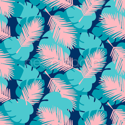 Palm And Monstera Leaves