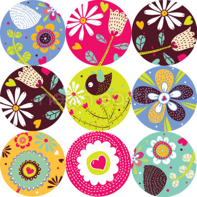 Embellished Flower Polka Dots