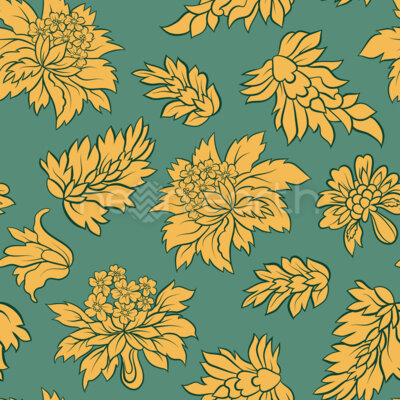 Baroque Bloom Green