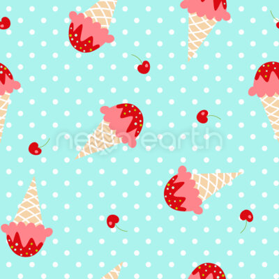 Ice Cream And Cherries