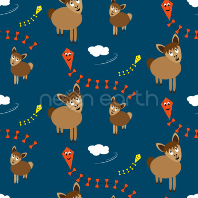 Sibling flying kites