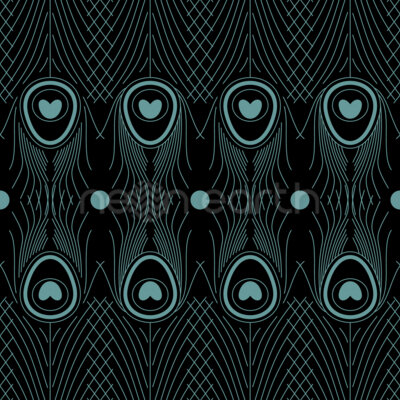 Minimalist peacock feather