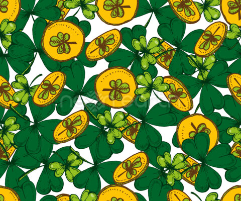 Shamrock And Gold Coins