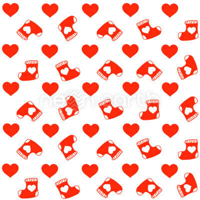 Christmas Heart Socks