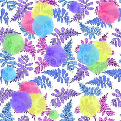 Leaves With Watercolor Spots