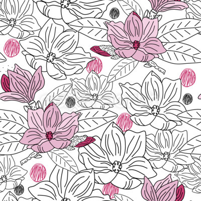 Doodled Magnolia