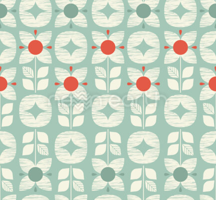 Grunge Retro Flowers