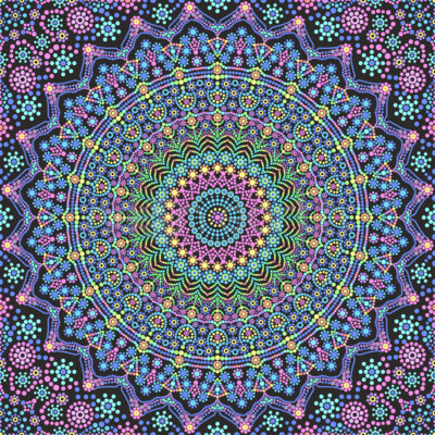 Mandala Made Of Dots
