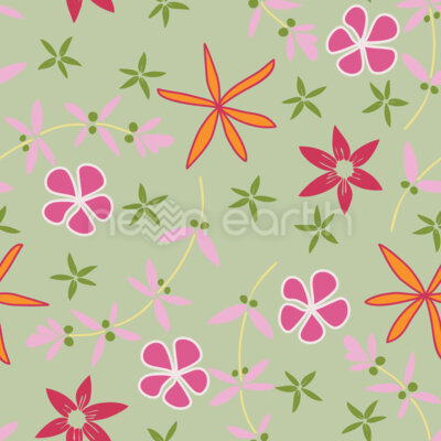 Flower Field In Summer