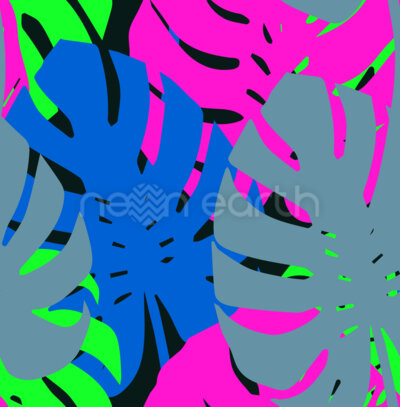 Monstera Neon Leaves