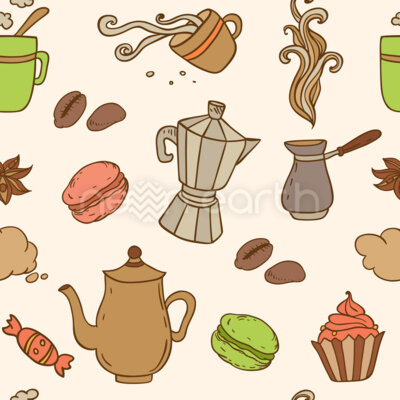 Hot Coffee And Sweets