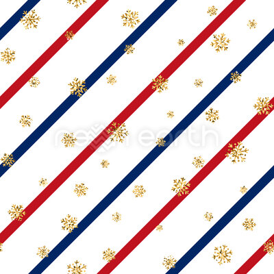 Glitter Snowflakes On Lines