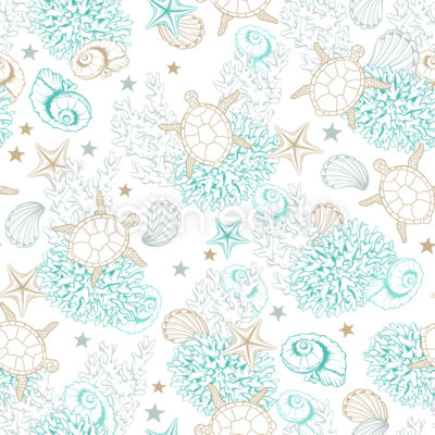 Enchanted Seashells And Turtles