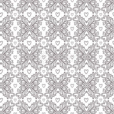 Linear Ornate Hearts