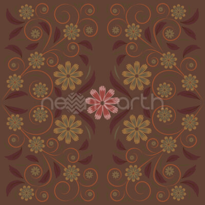 Spirals With Flowers And Leaves