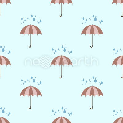 Rain Drops And Umbrellas