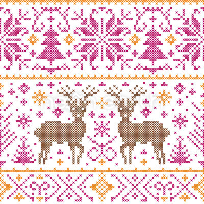 Cross Stitching Winter