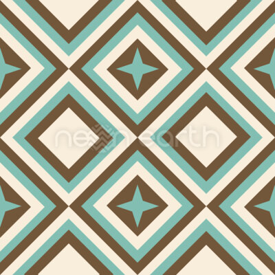 Retro Diamond And Star Geometry