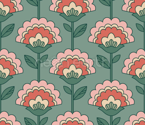 Retro Flower Composition