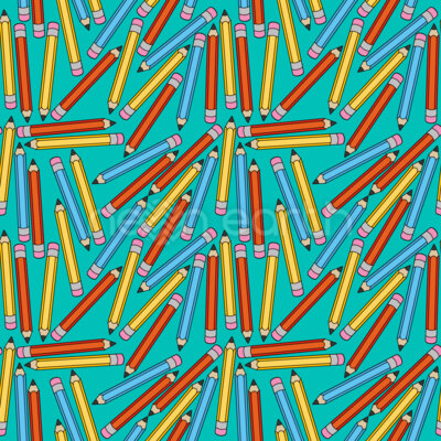 Scattered Colourful Pencils