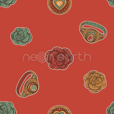 Mysterious Roses And Heart Rings