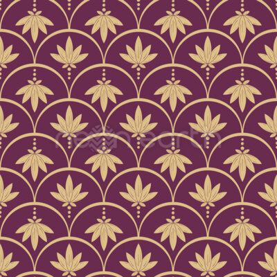 Cannabis In Art Deco Style