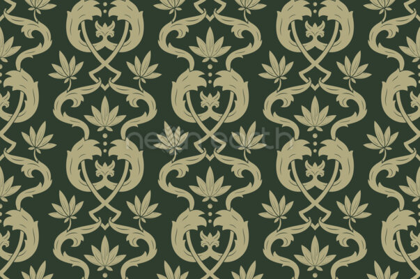 Cannabis In Art Nouveau Style
