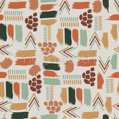 Abstract Shapes with Brush Effect