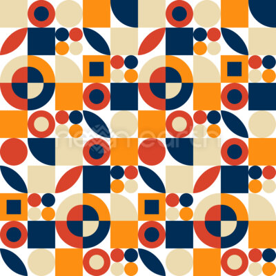 Geometric shapes in vibrant colors