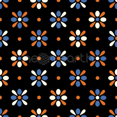 Midnight Floral Tile