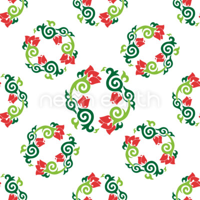 Stylized Tulip Wreath