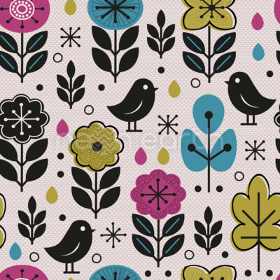 Stylized Flower Garden Idyll