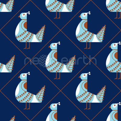 Pigeons In Tribal Art Form