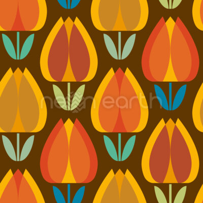 Bold Retro Tulips