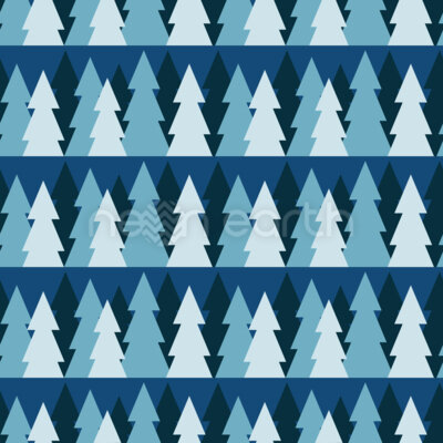 Snow-covered paper-mache trees