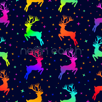 Neon Jumping Deer