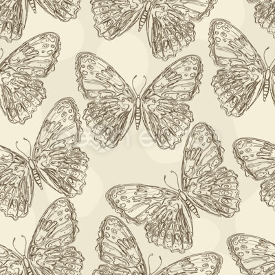 Elegant Butterfly Illustrations in Monochrome