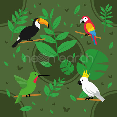 Colorful Jungle Birds