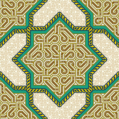 Intricate Arabic Woven-Rope Star