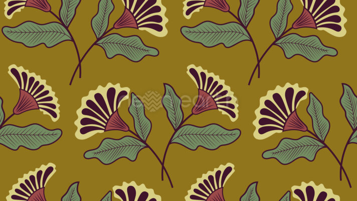 Retro Art Nouveau Flowers