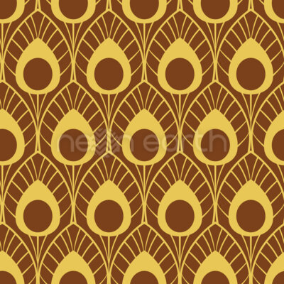 Peacock Feather Art Deco