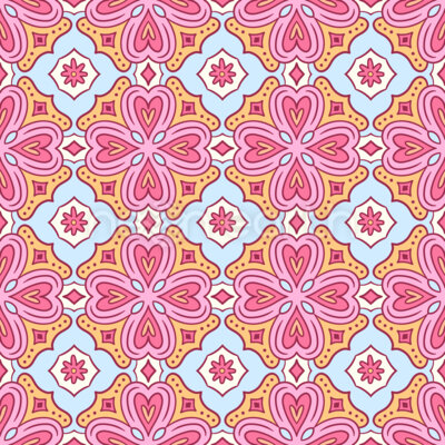 Romantic Heart Flower Tile