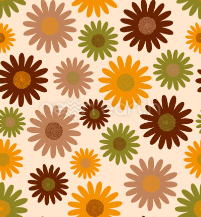 Retro Stylized Daisies