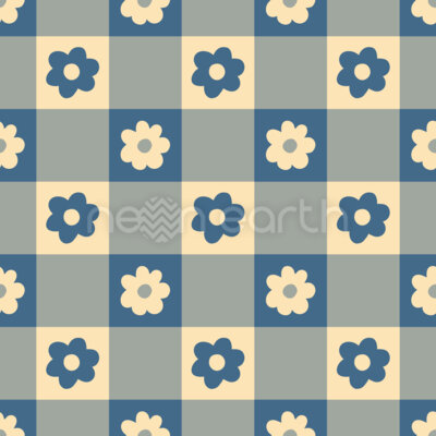 Retro-Modern Flower Checker