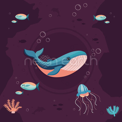 Whale in Deep Ocean