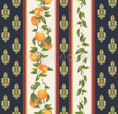 Mediterranean Citrus Stripes